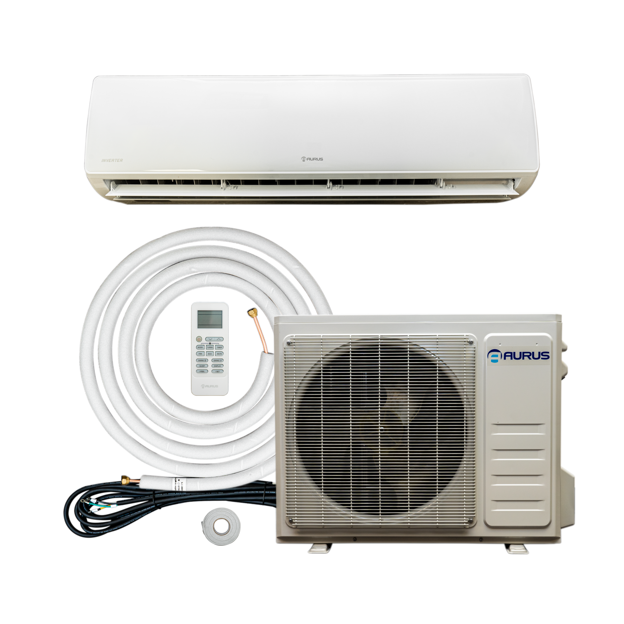 AURUS Mini Split Inverter Star Series 24 SEER2 12K BTU Cooling/Heat 220V WIFI